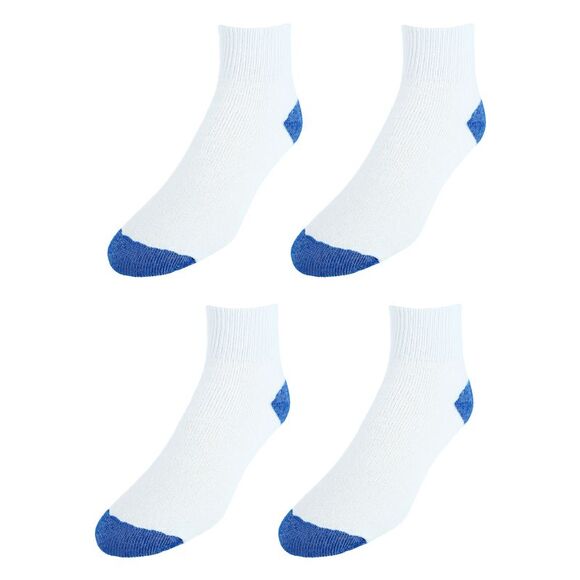 CTM Men's Cotton Blend Ankle Socks (4 Pair Pack) - Picture 2 of 2